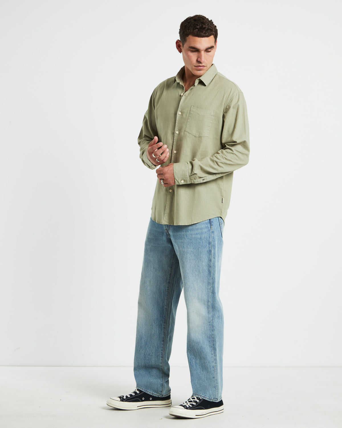 Grover Long Sleeve Len Shirt GREEN