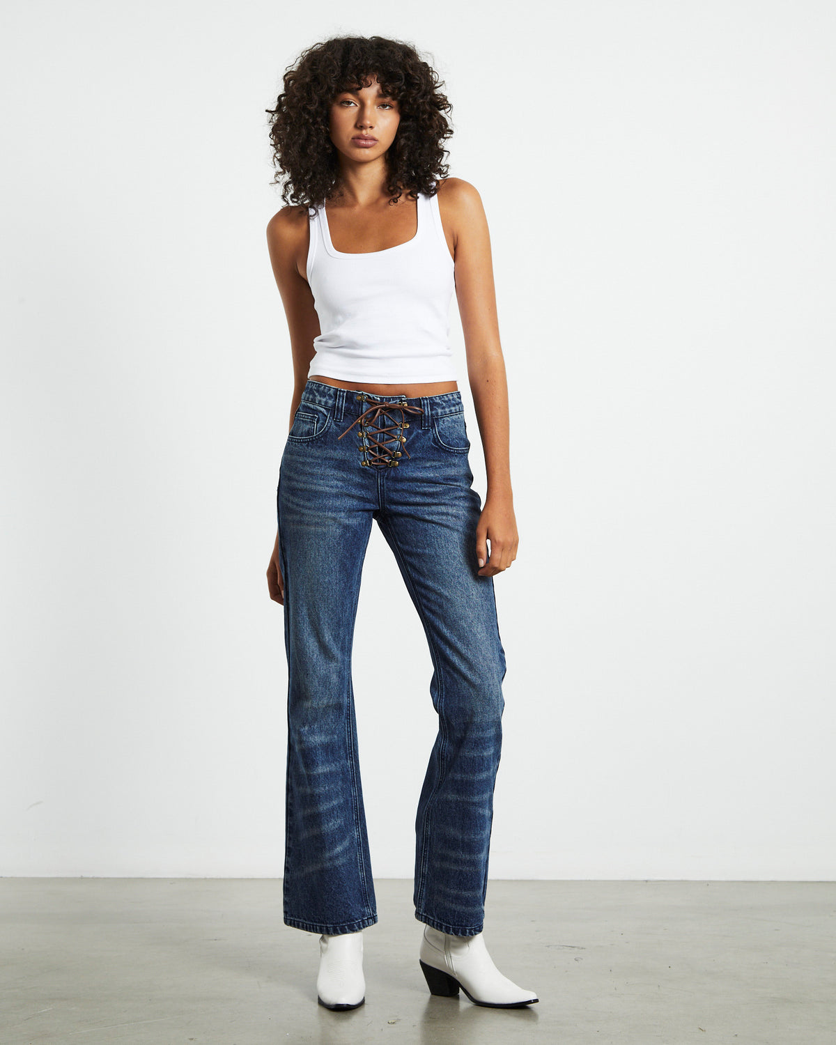 Tatiana Low Bootcut Jeans Vintage Tint Blue BLUE