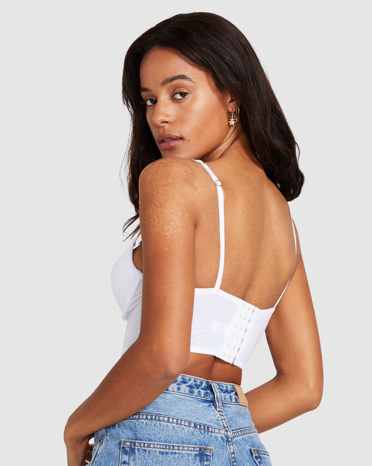 Colette Underwire Corset Bustier White WHITE
