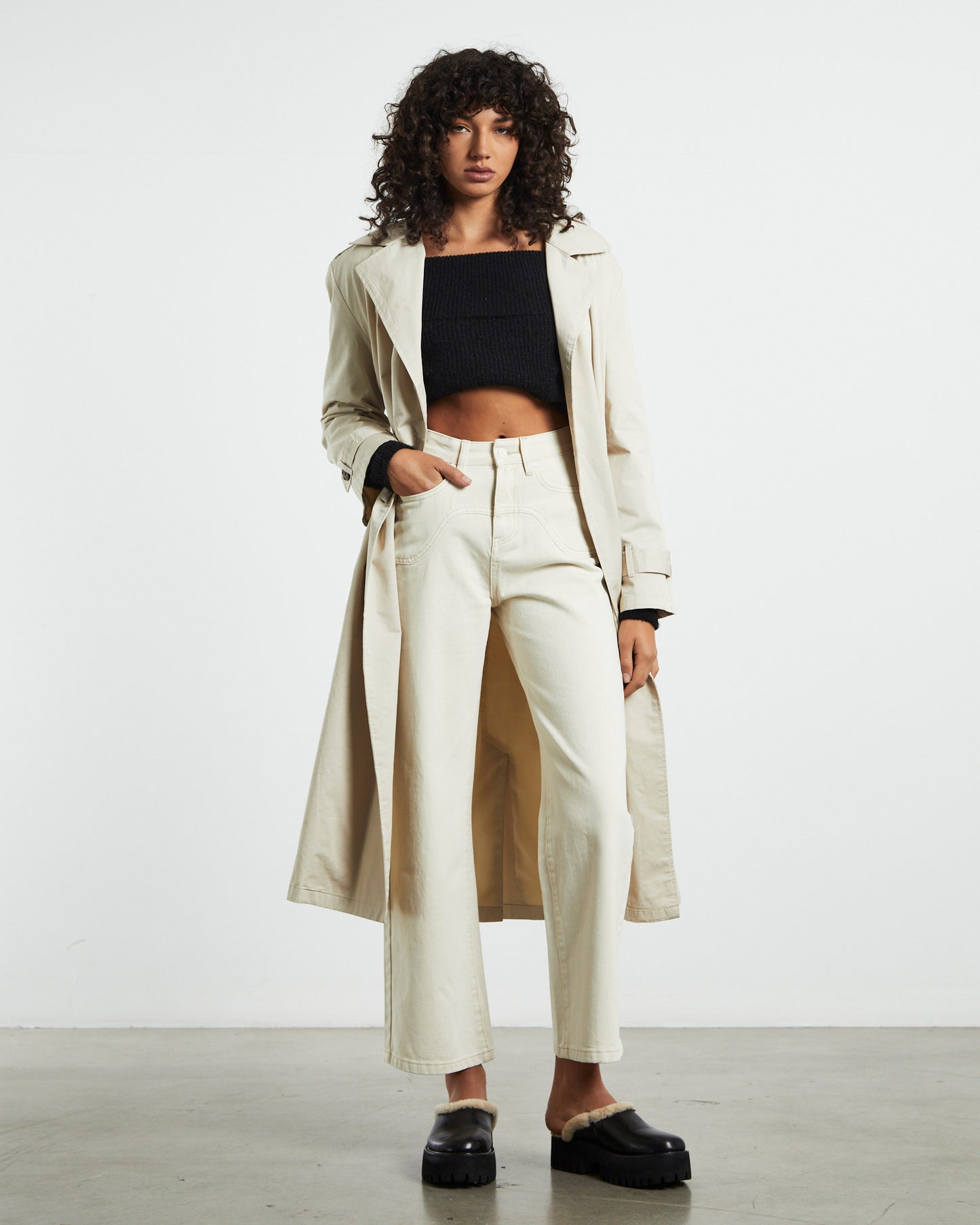 Clover Straight Leg Jeans Cream