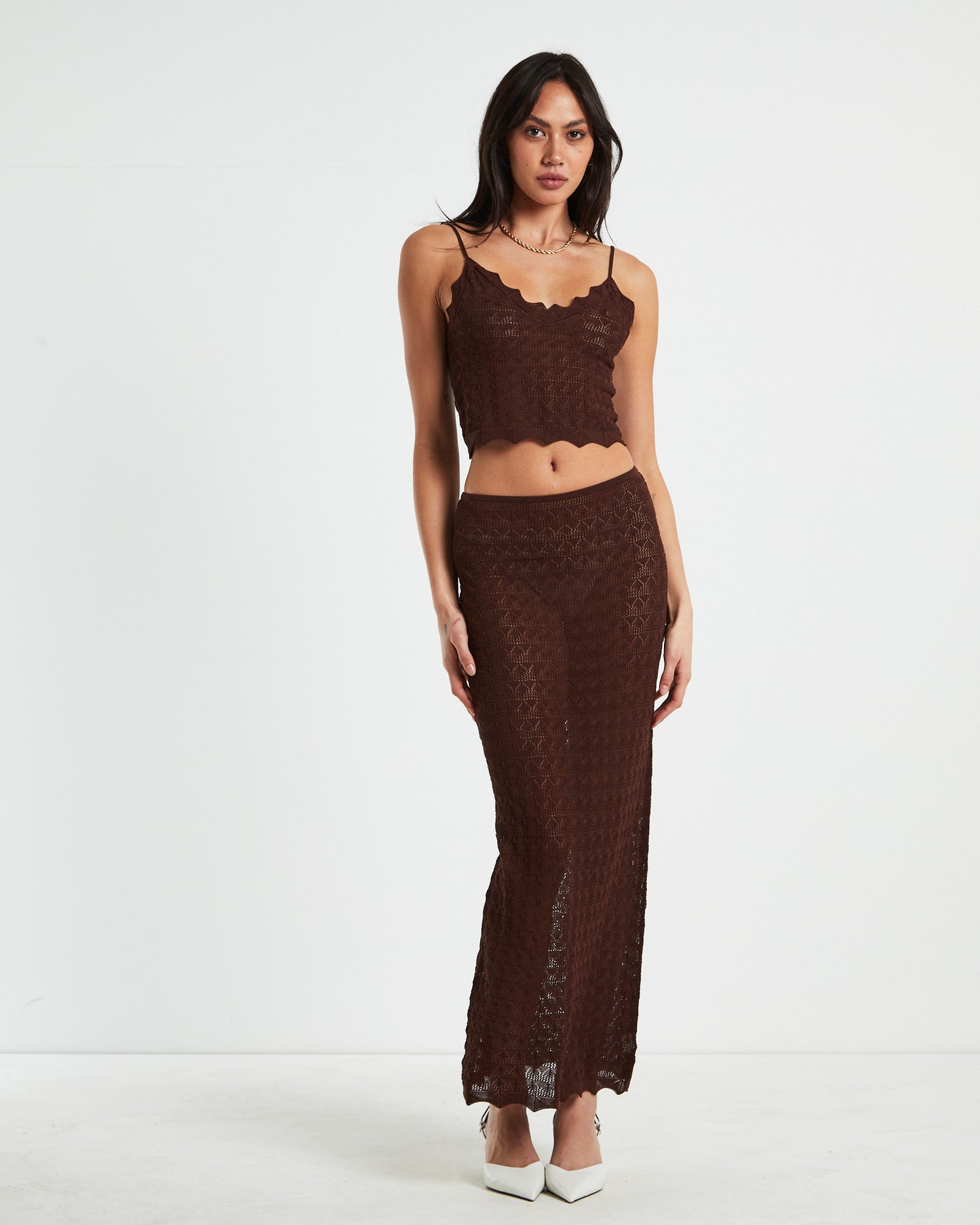 Eleanora Lace Knit Maxi Skirt