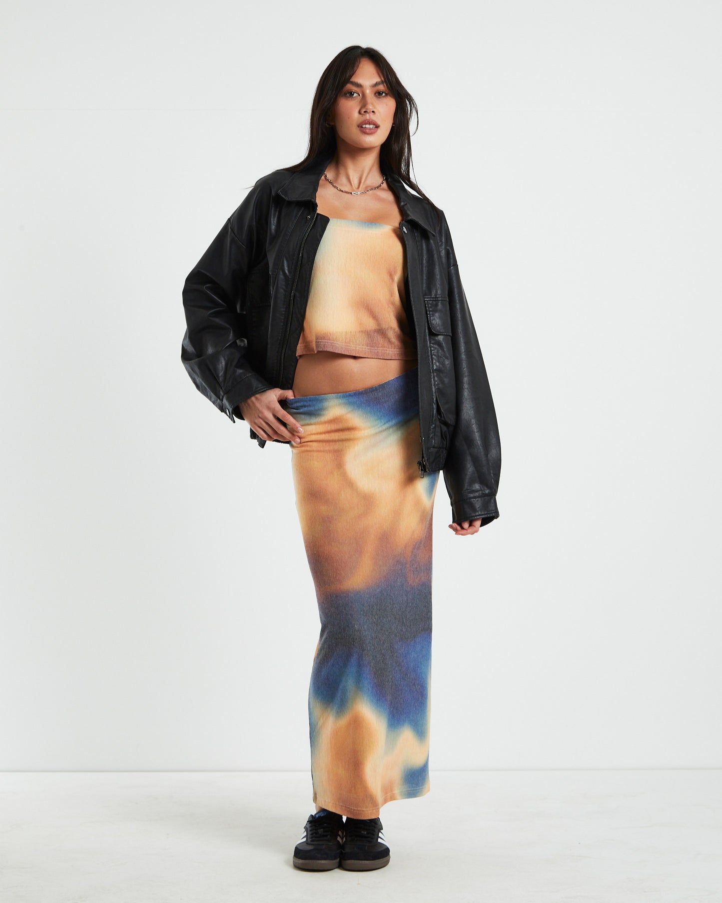 Della Printed Strapless Knit Top in Assorted