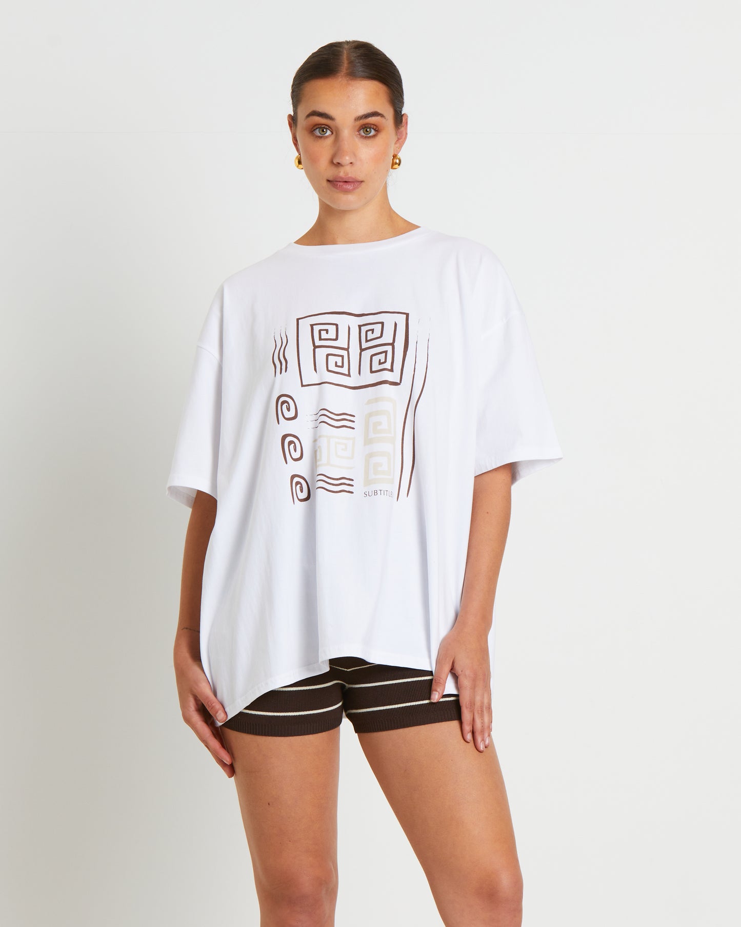 Let Go Oversized T-Shirt in White