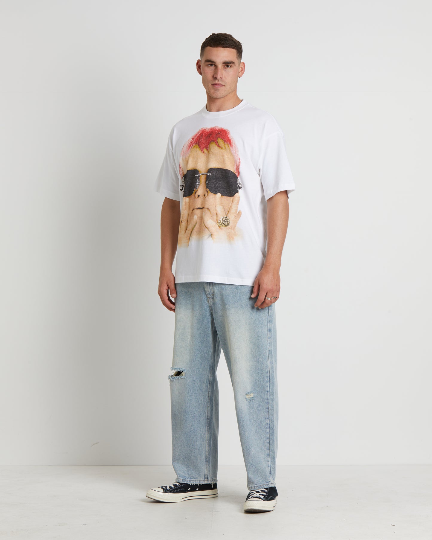 Hasbulla Ring Short Sleeve T-Shirt in White