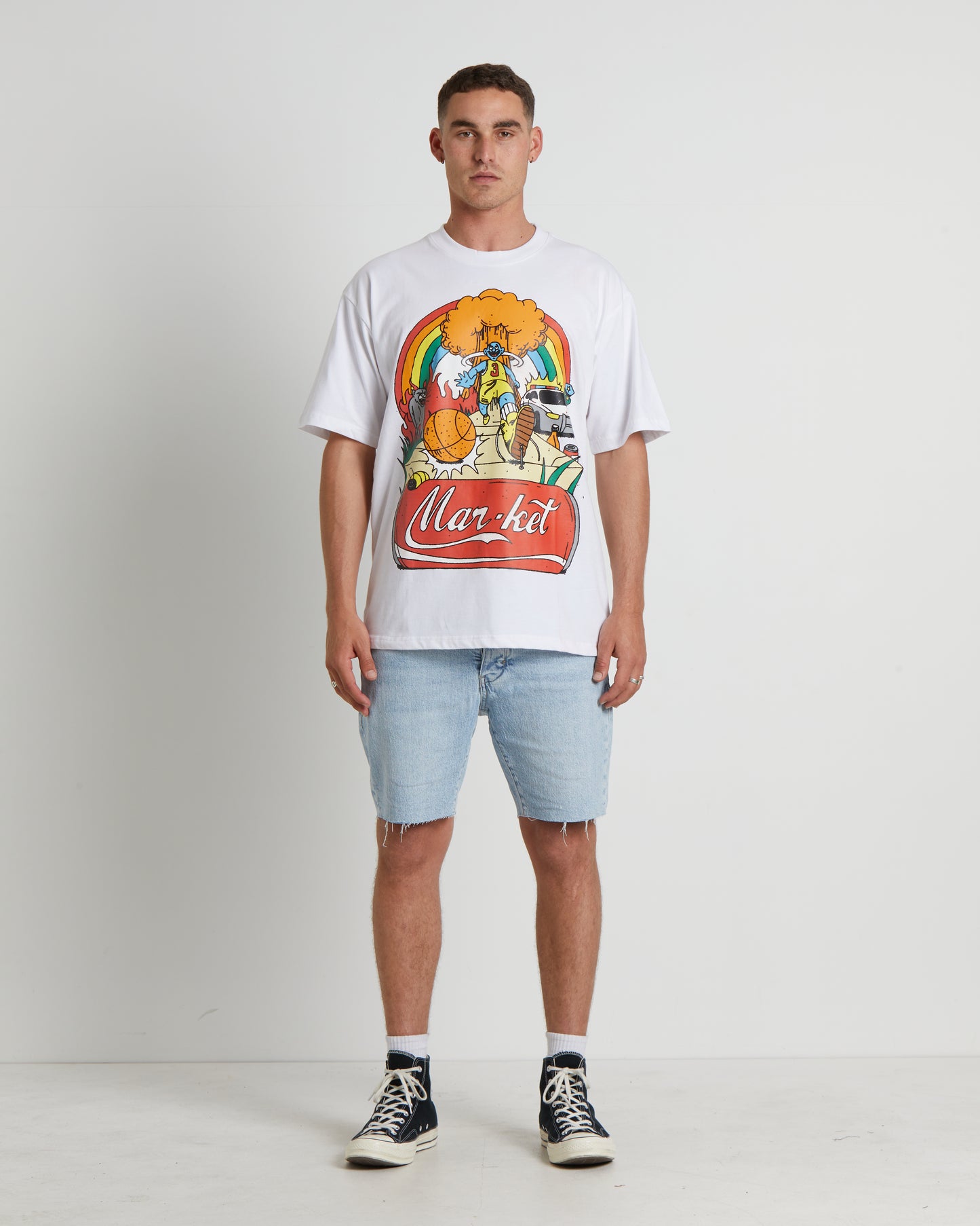 Good Day Short Sleeve T-Shirt in Cloud White