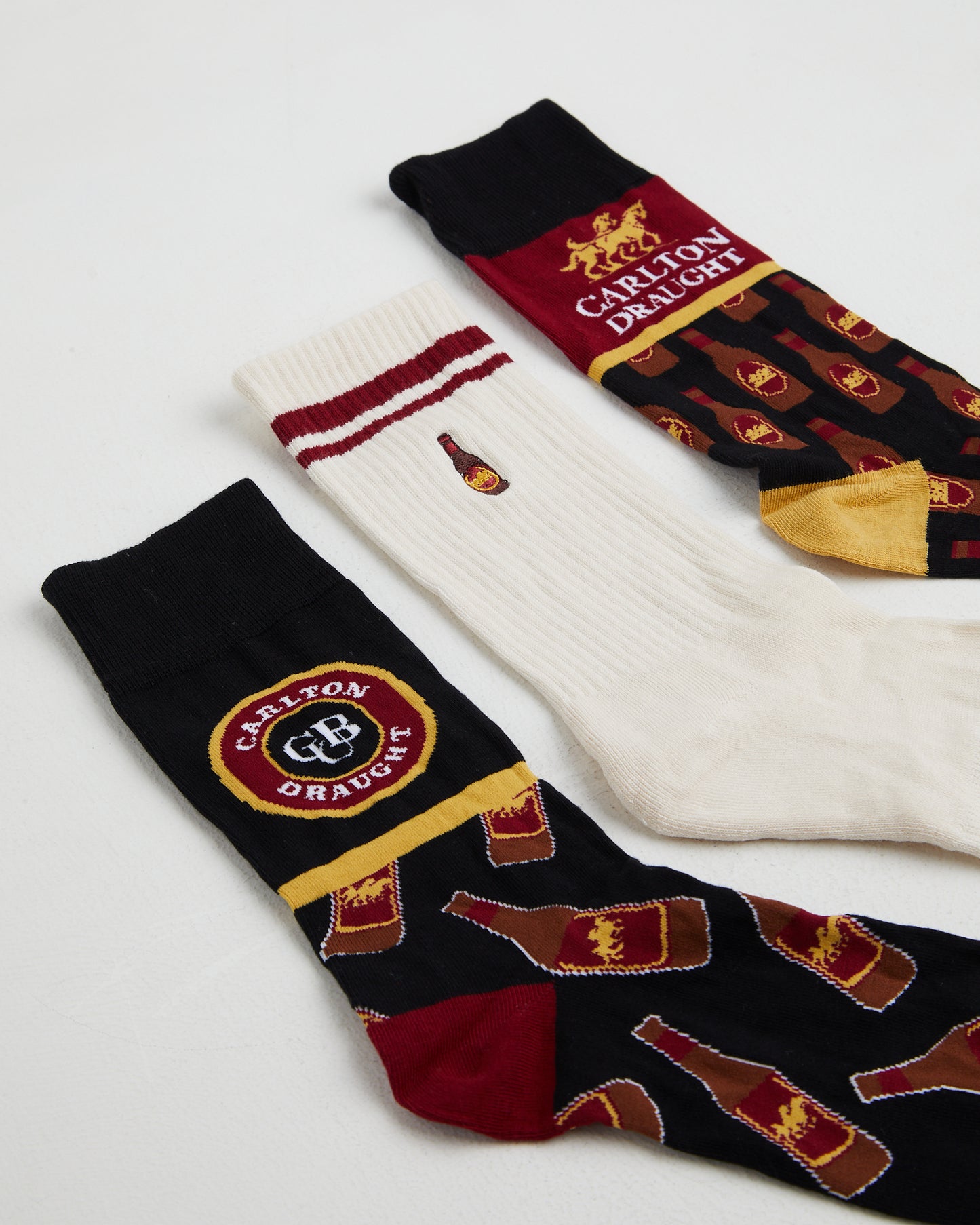 Carlton Draught Combo Socks 3 Pack Gift Can in Assorted