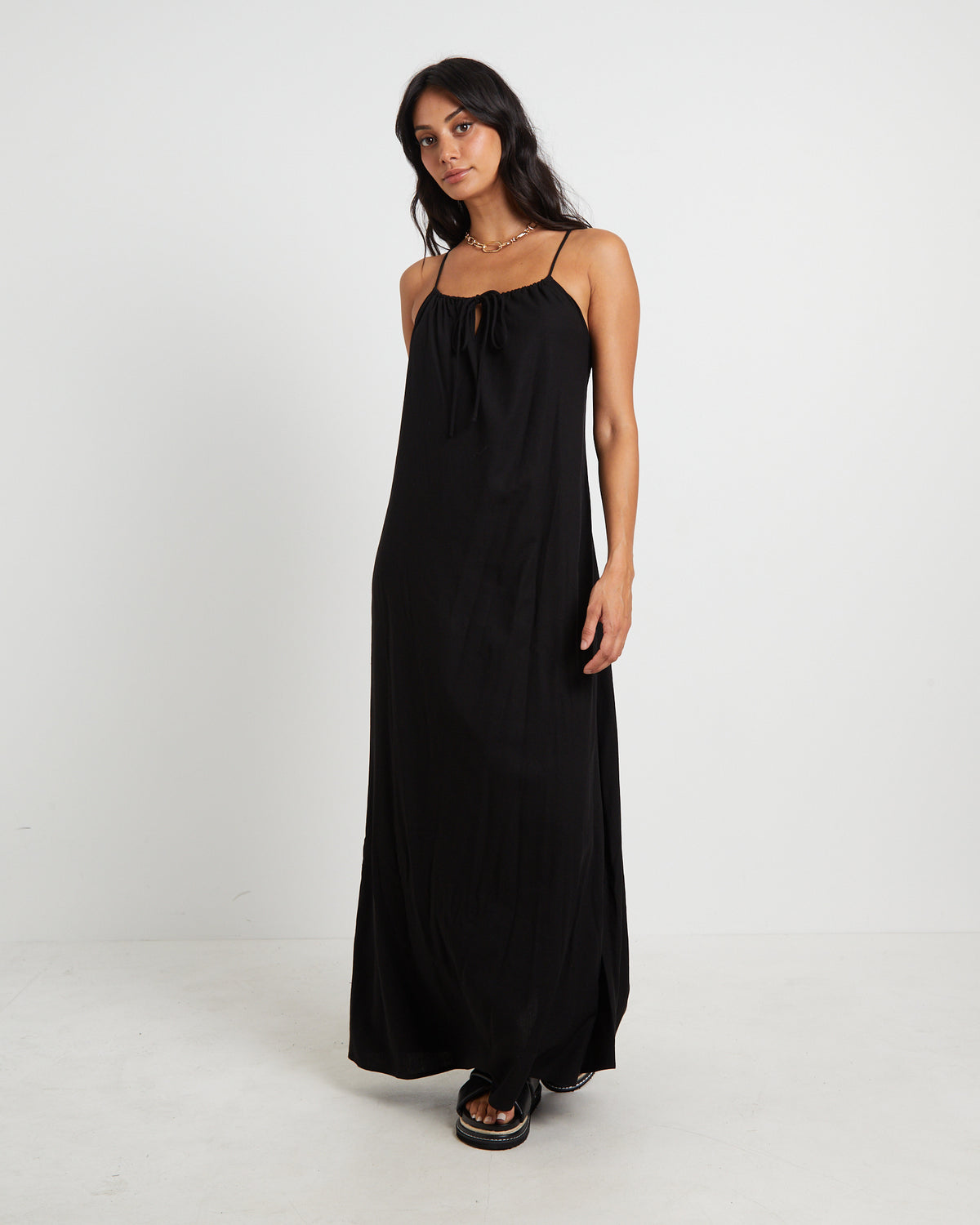 Mischa Maxi Dress in Black BLACK