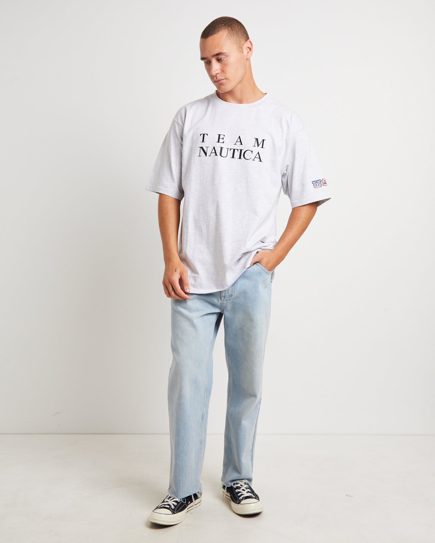 Trela Short Sleeve T-Shirt in Ice Marle Grey