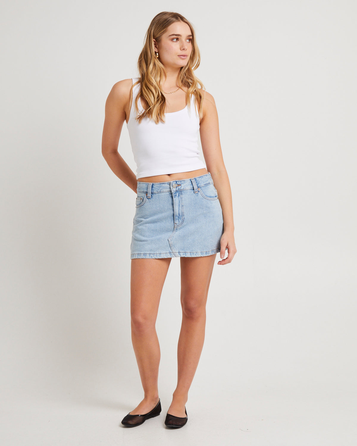 Ziggy Mid Denim Skirt DENIM
