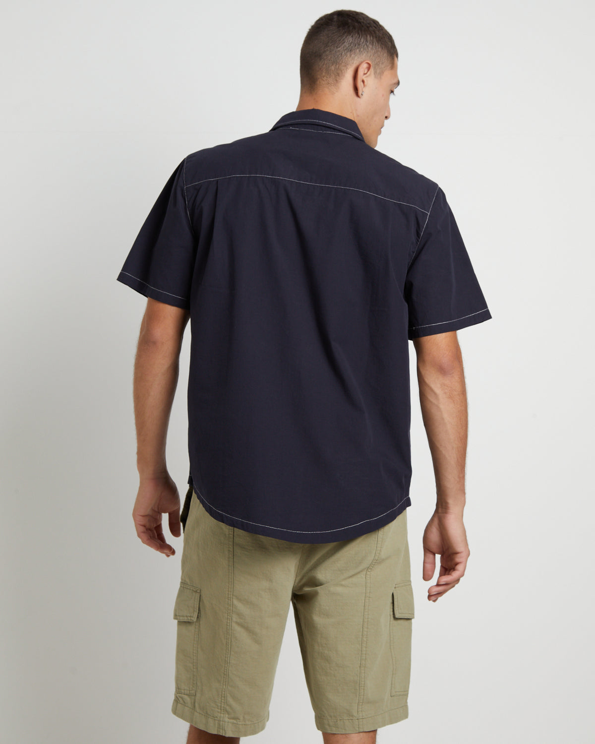 Cliff Short Sleeve Shirt in Navy NAVY