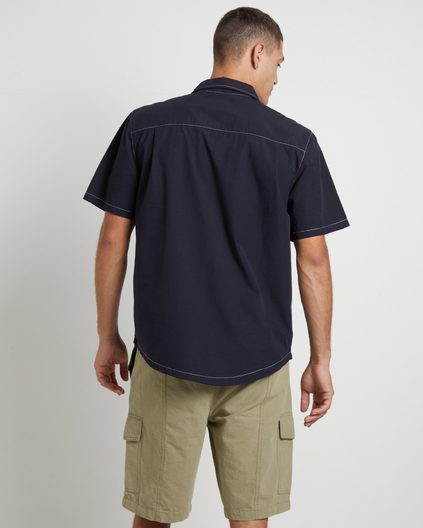 Cliff Short Sleeve Shirt in Navy