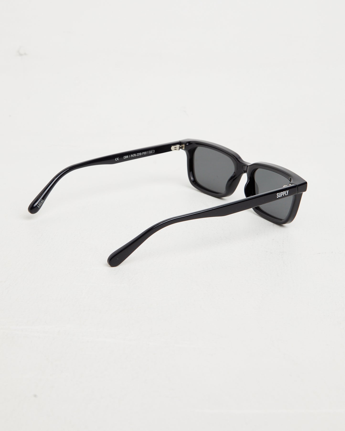 CBM Polished Sunglasses in Black/Dark Grey