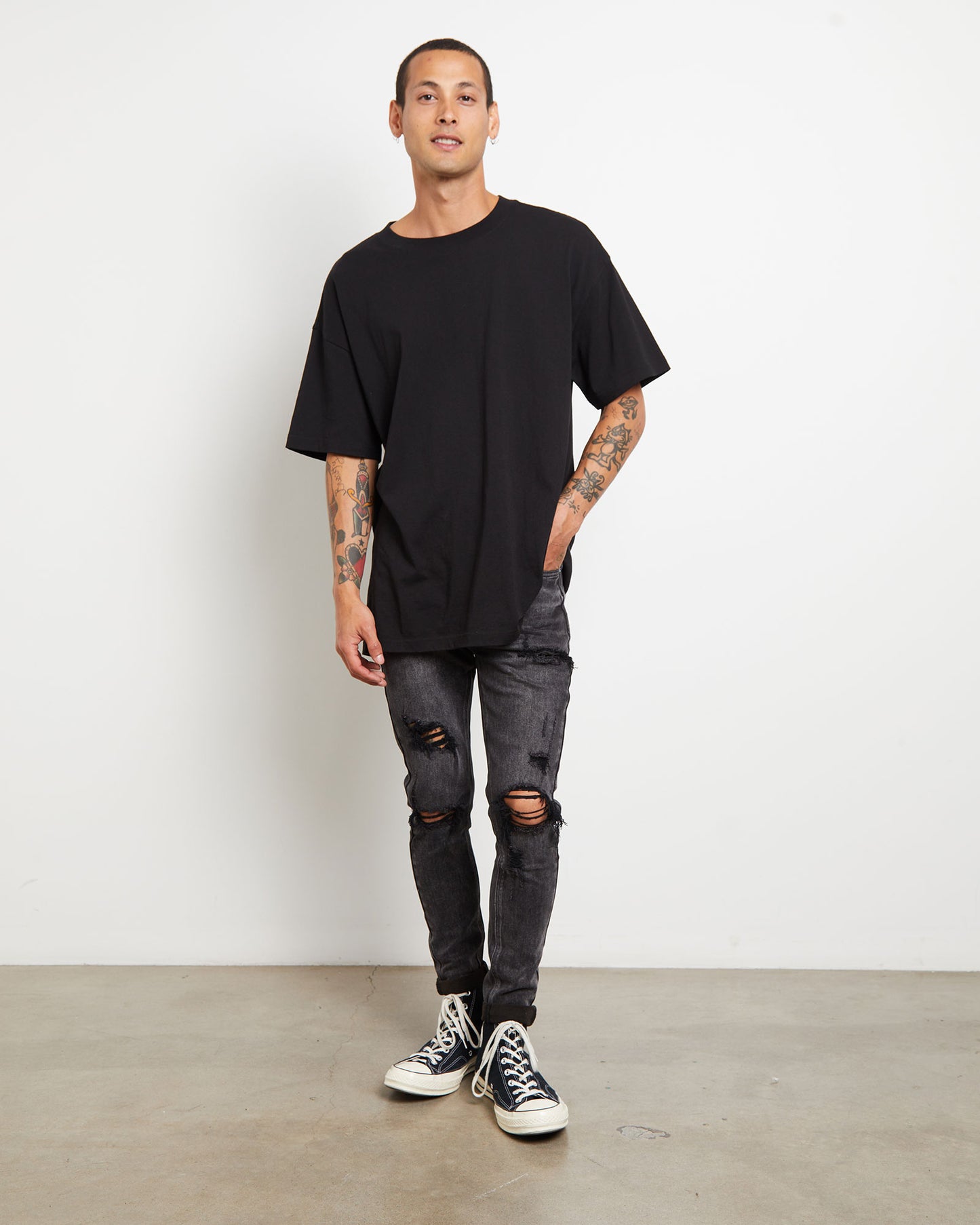 Rifter Skinny Jeans in Washed Out Black