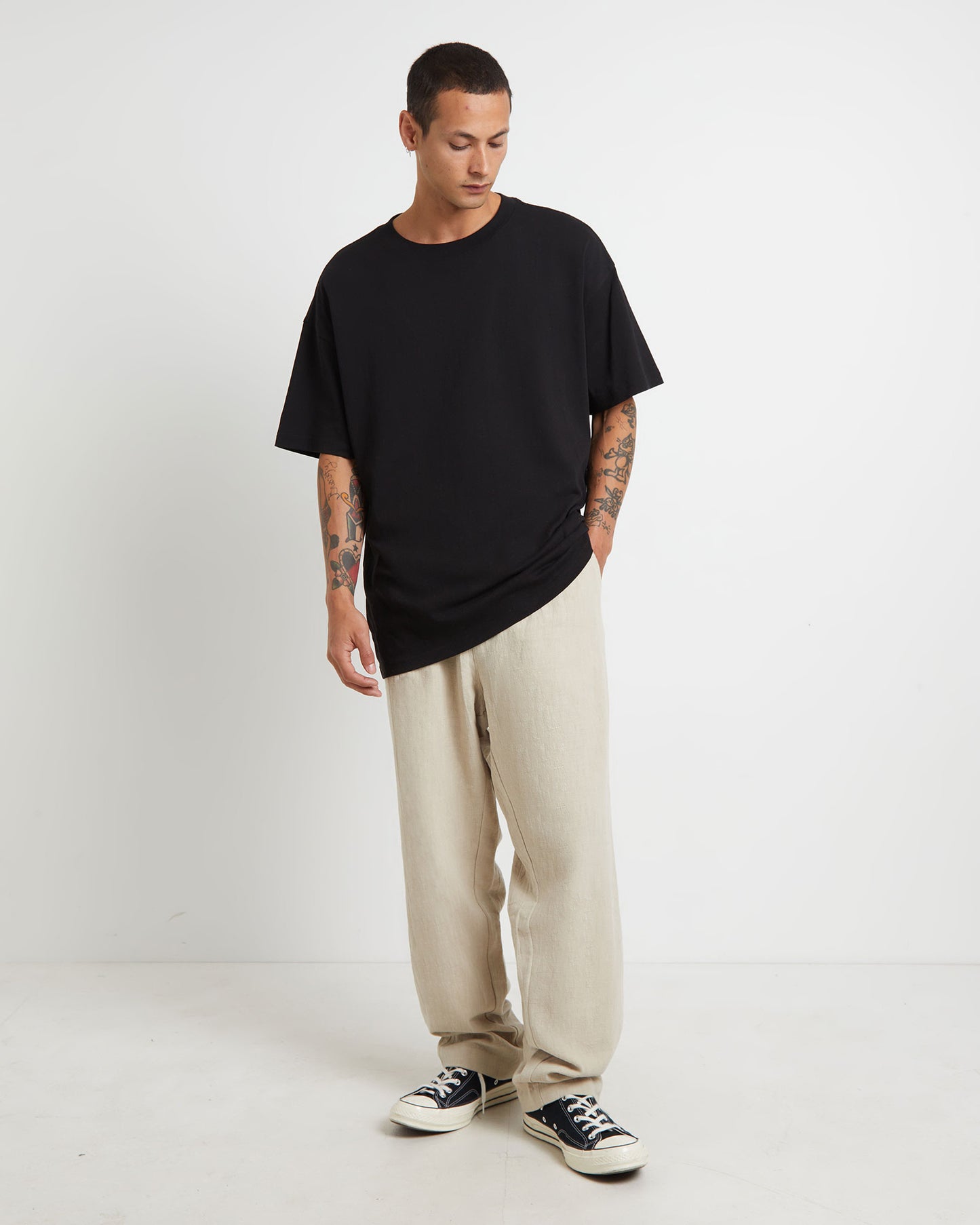 Harrow Pleat Linen Pants