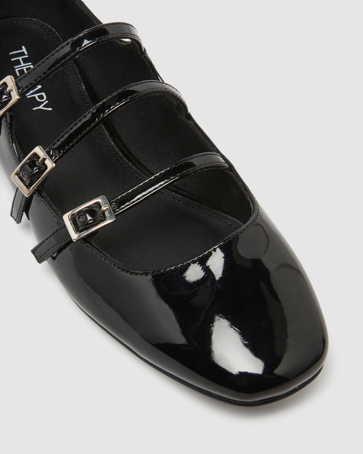 Odile Sandals in Black BLACK PATENT