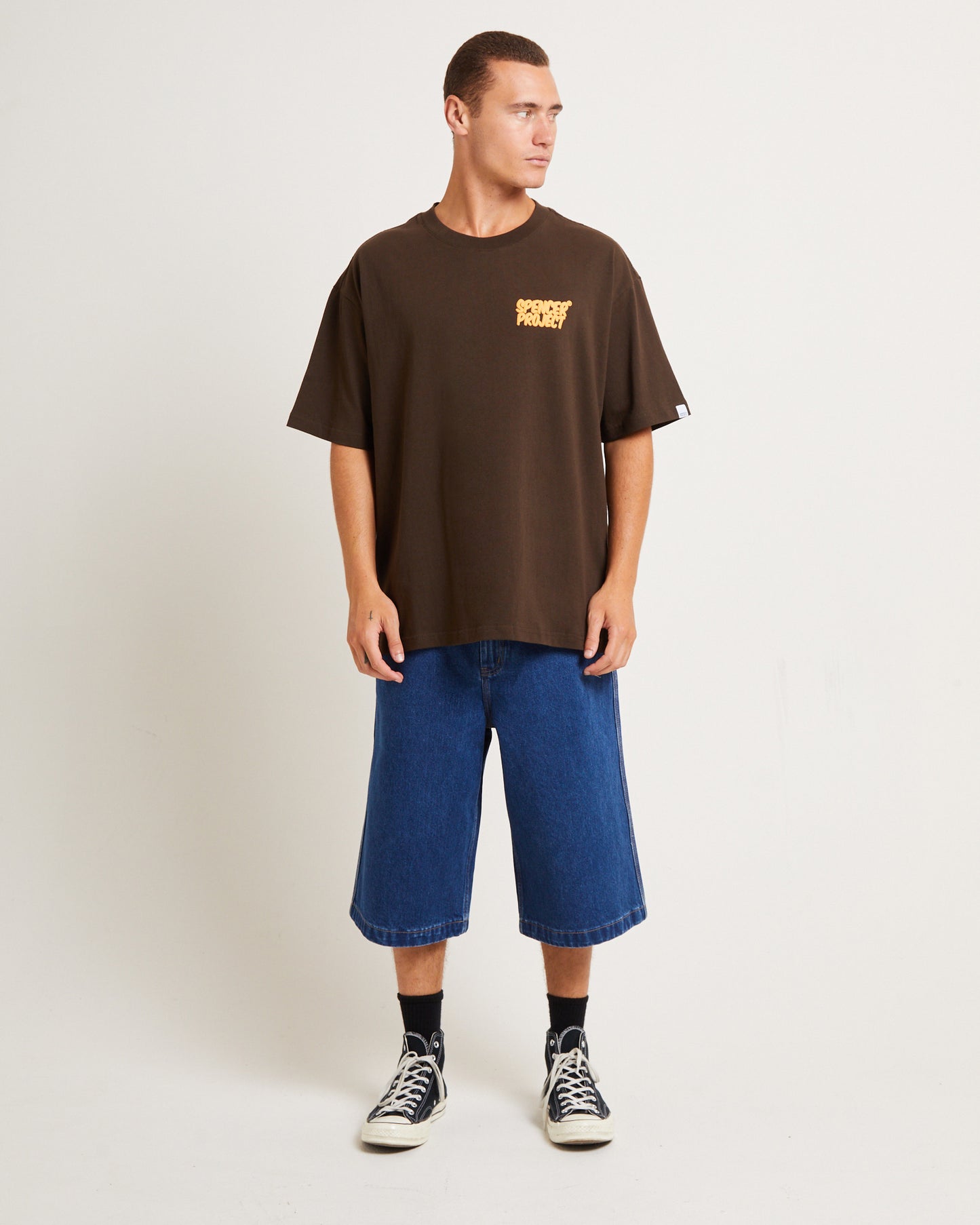 Puffy Short Sleeve T-Shirt in Brown