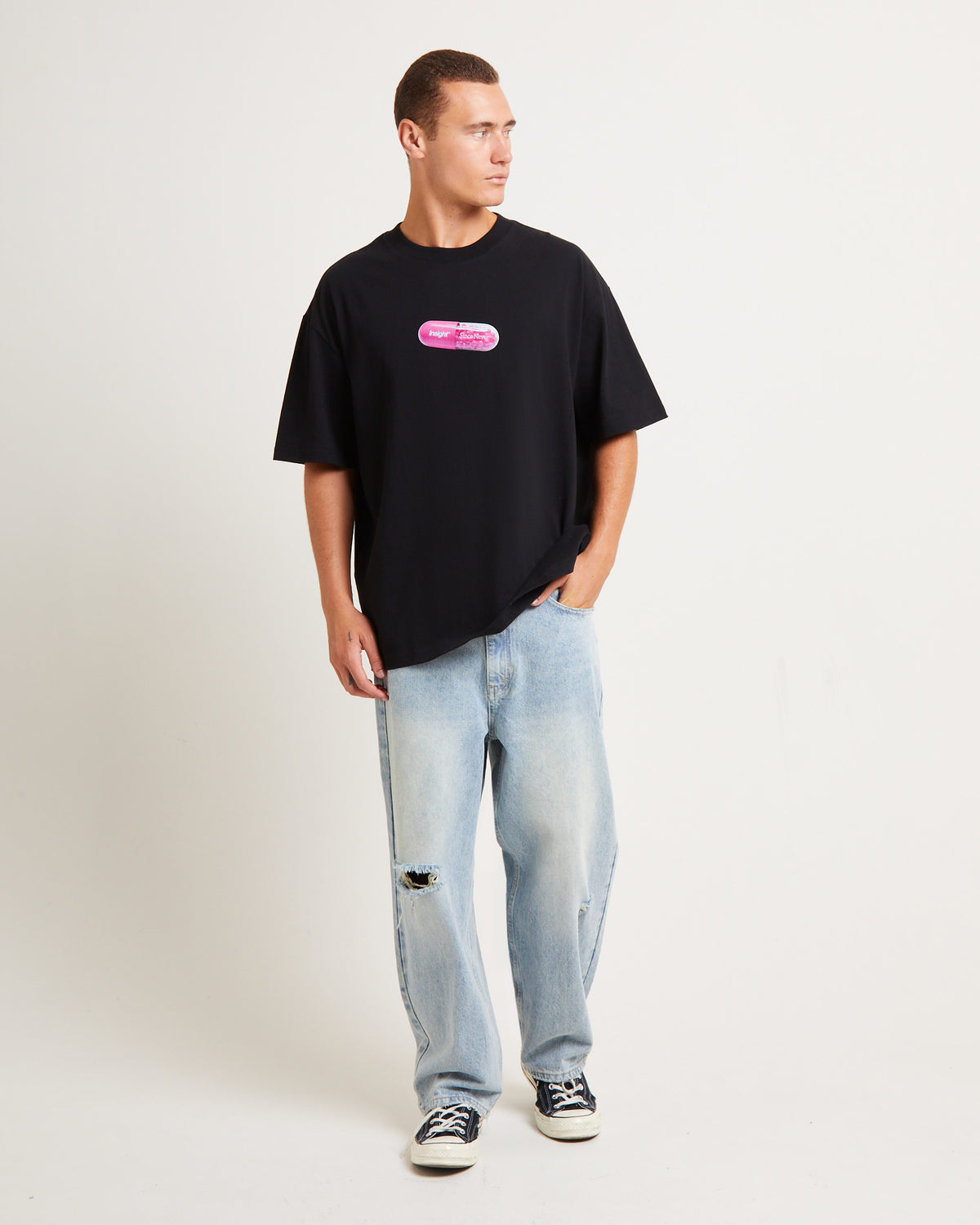 Fixture Short Sleeve T-Shirt in Black BLACK