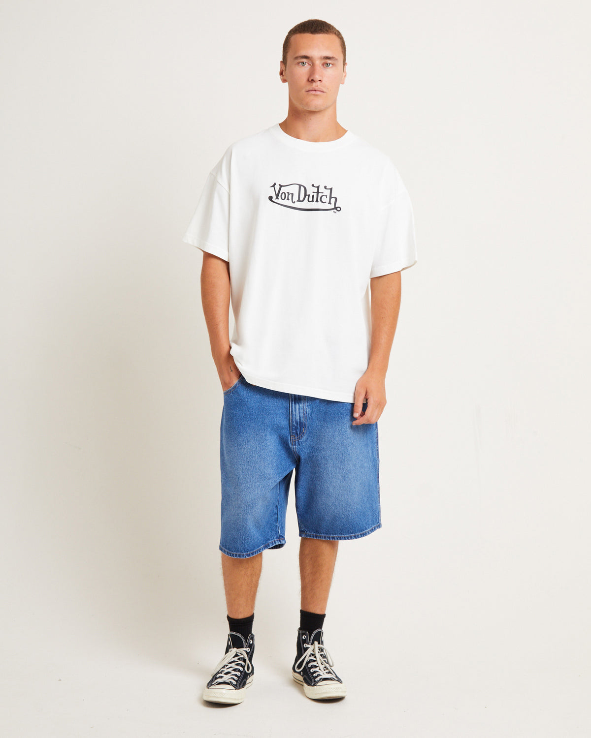 Mens Denim Jorts in Blue BLUE