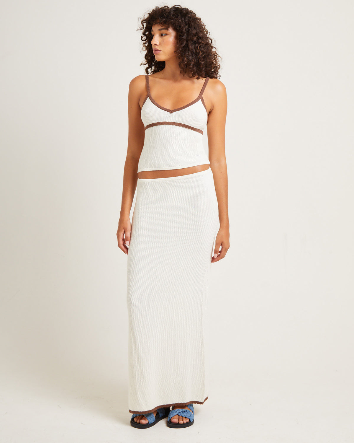 Nori Compact Knit Maxi Skirt Oat OAT