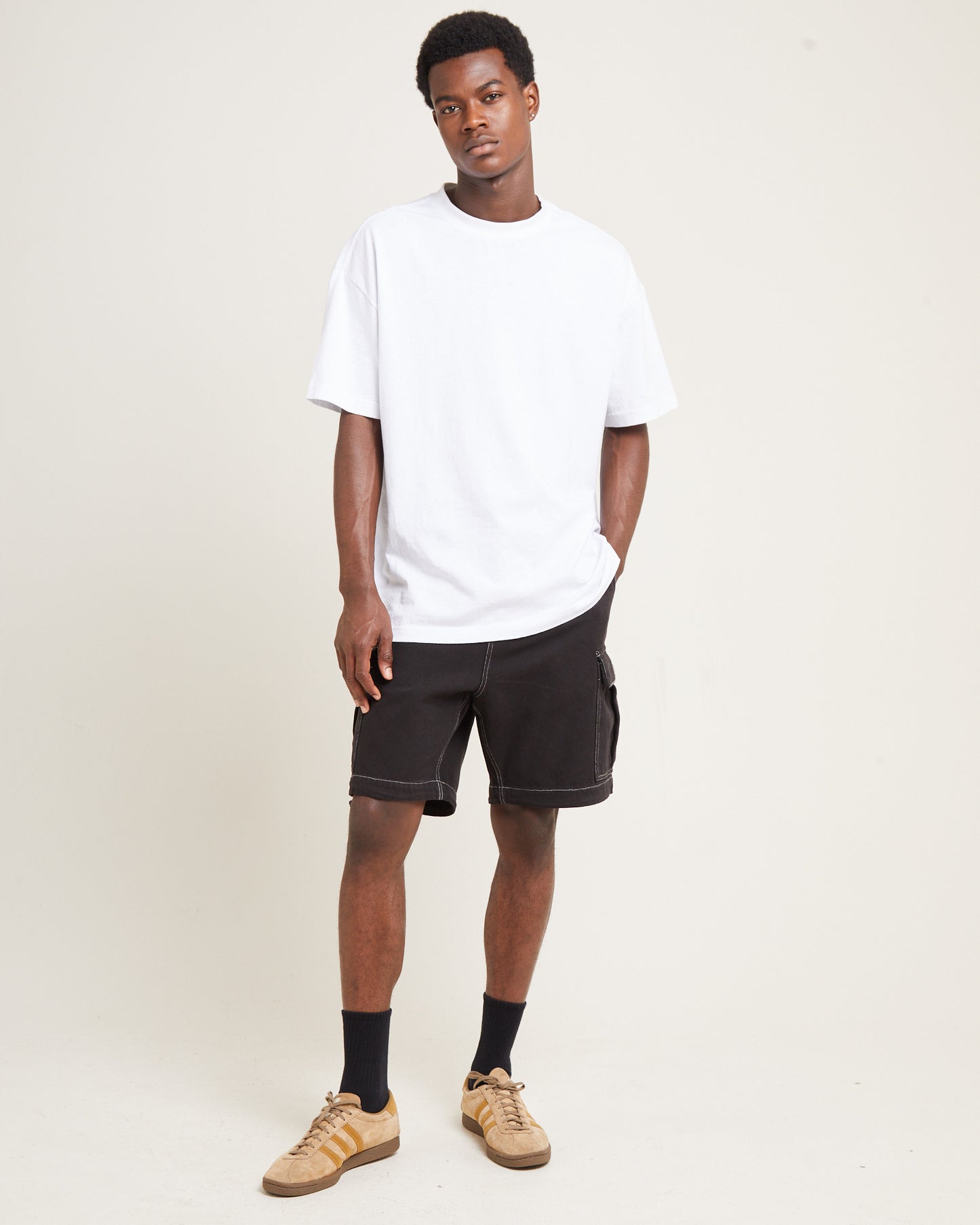 Surplus Canvas Cargo Shorts Black