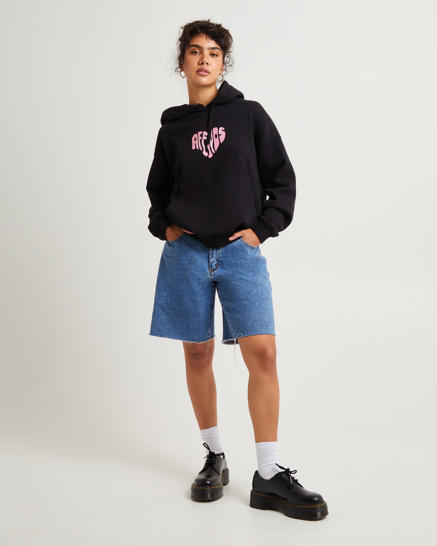 Mara Recycled Pull On Hoodie Black