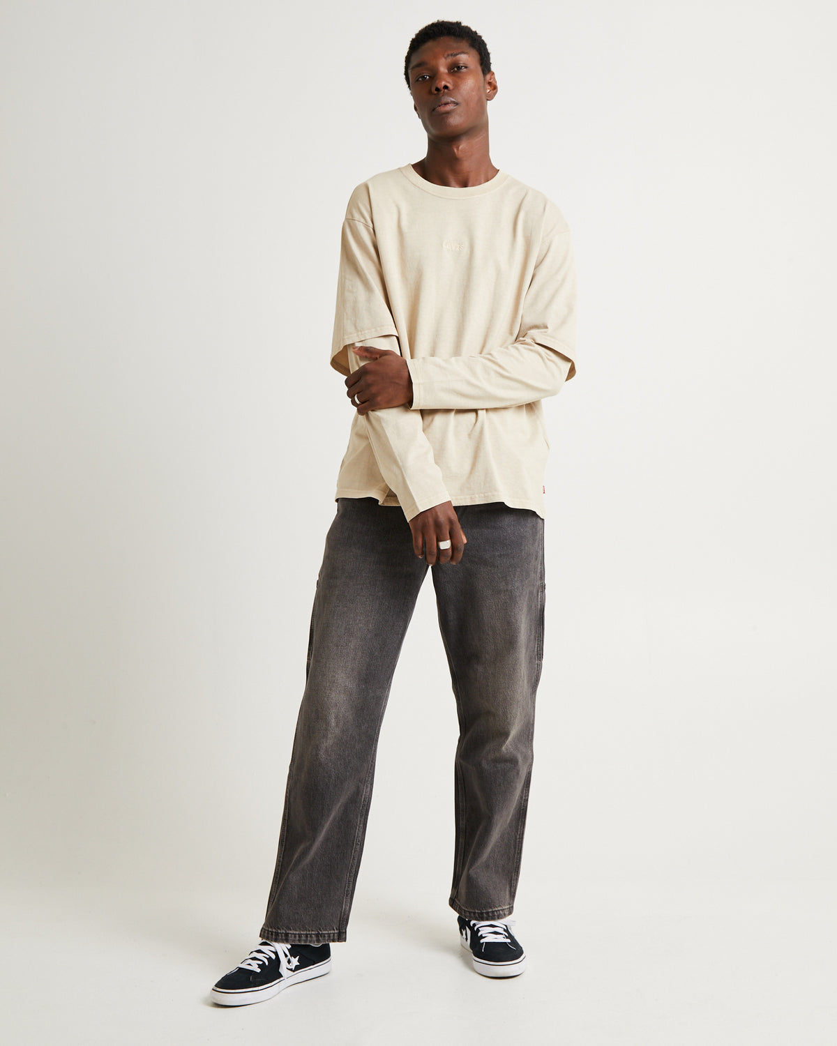 Long Sleeve Twofer Shirt Feather Grey GARMENT DYE FEATHER GRAY