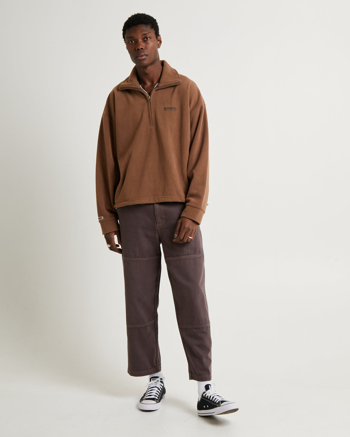 Timer Canvas Double Knee Pants BROWN
