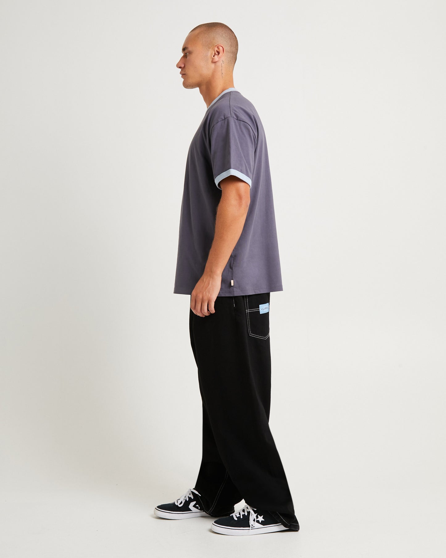 Cypher Short Sleeve Ringer T-Shirt Coal