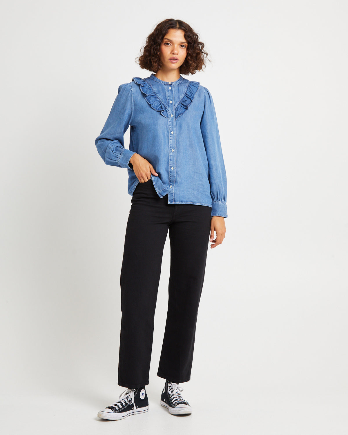 Carinna Long Sleeve Blouse IN PATCHES