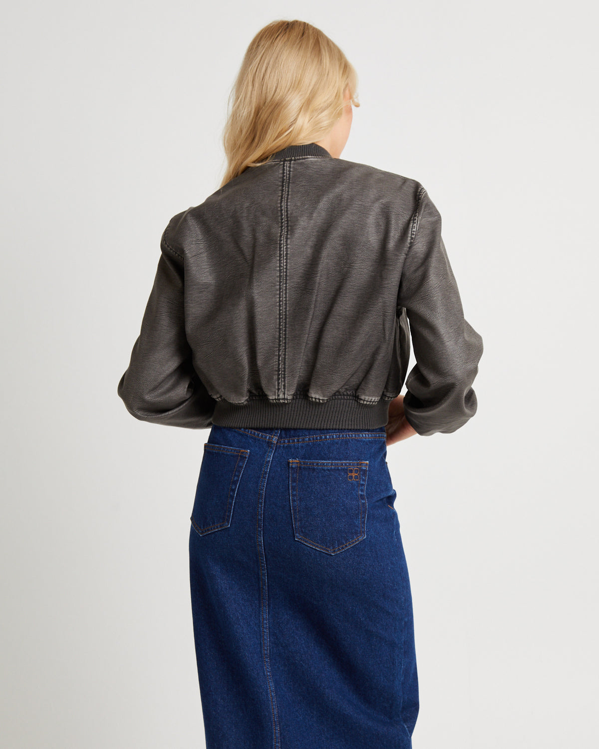 Killie PU Bomber Jacket BLACK