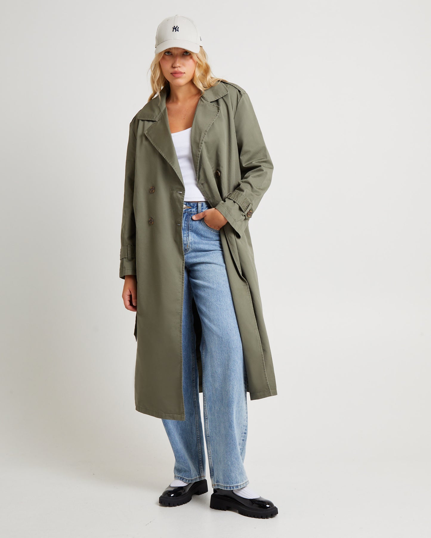 Tamika Trench Coat Olive