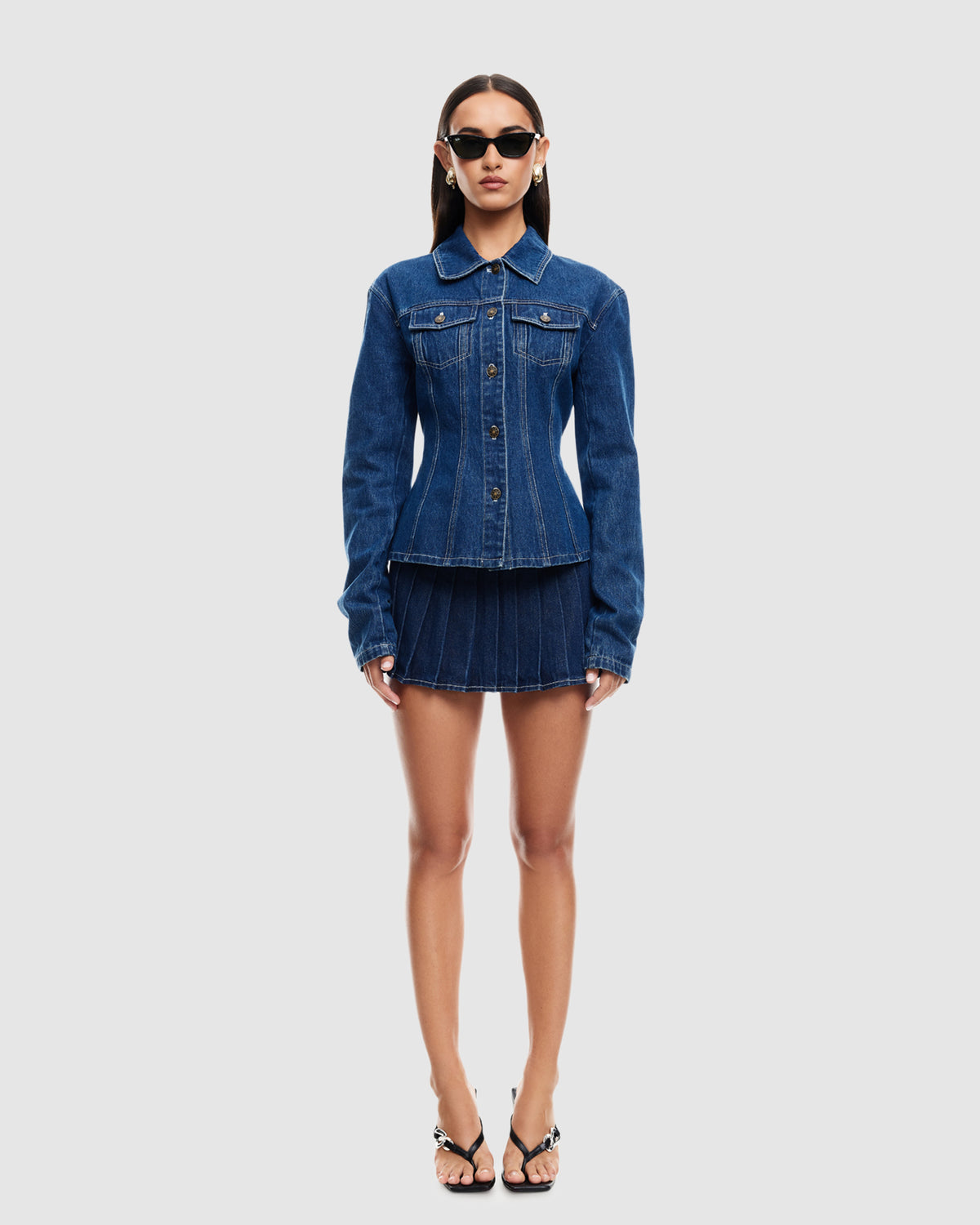 Rider Mini Skirt BLUE DENIM