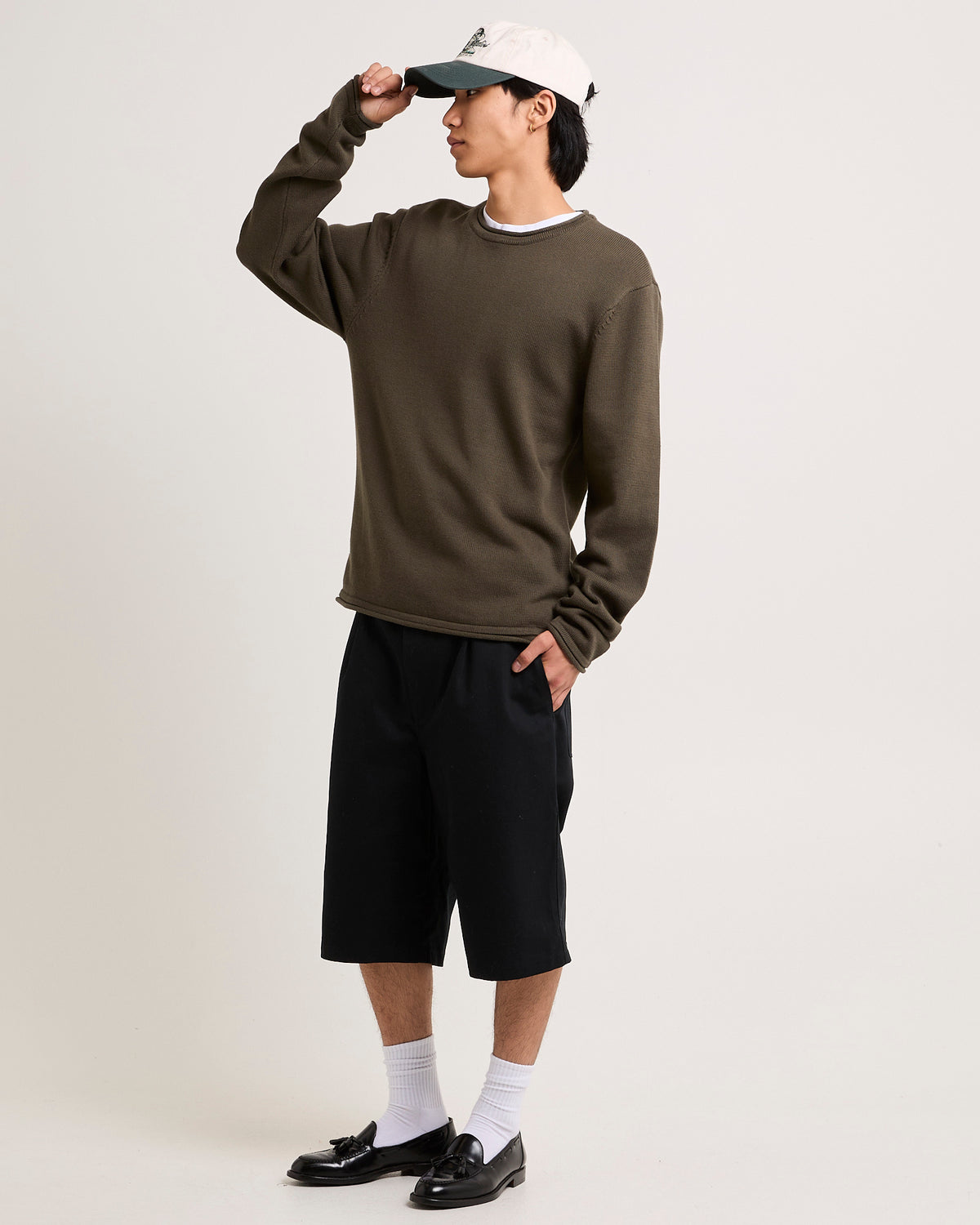 Scotts Long Sleeve Knit Jumper FATIGUE
