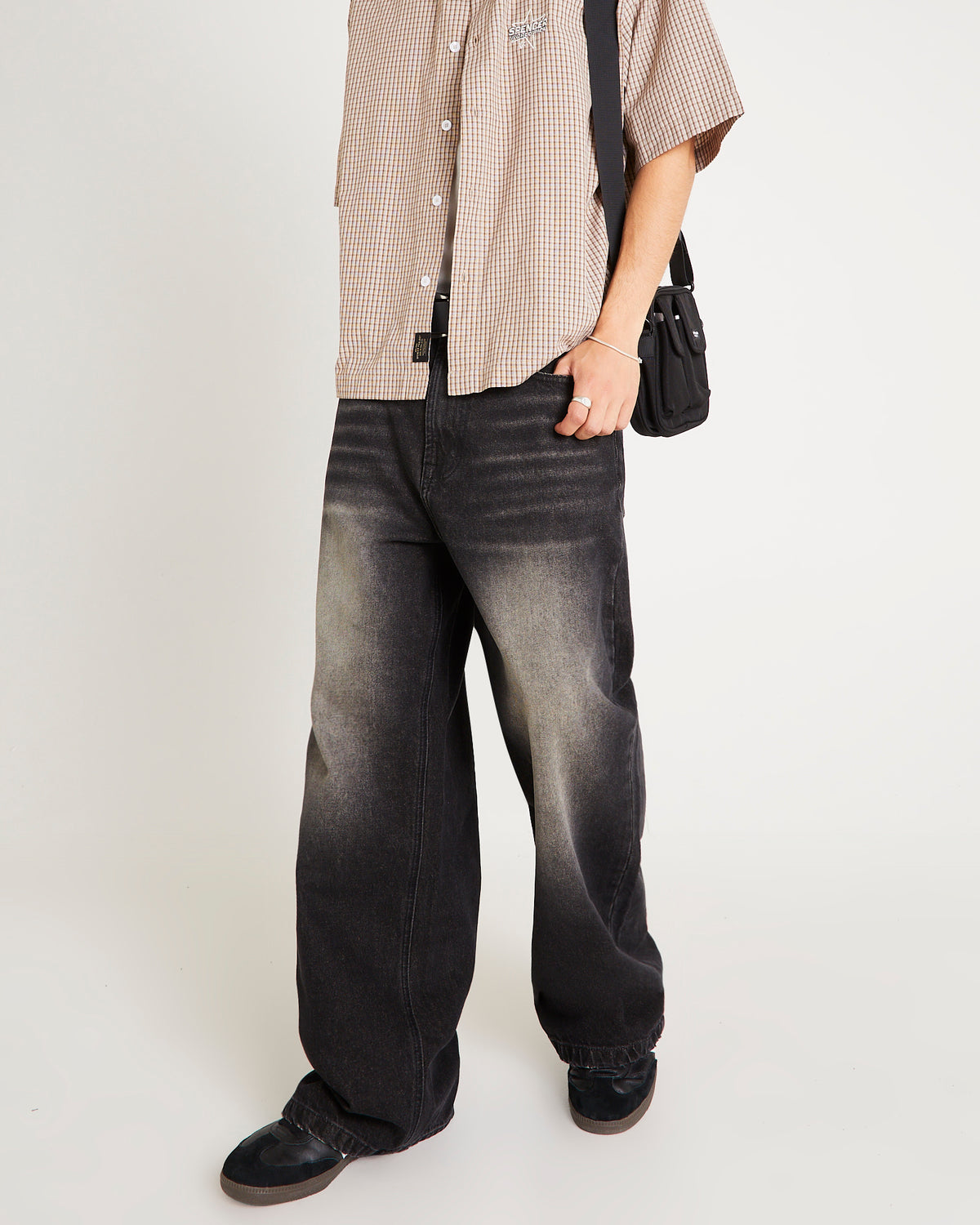 Prism Wide Denim Jeans BLACK