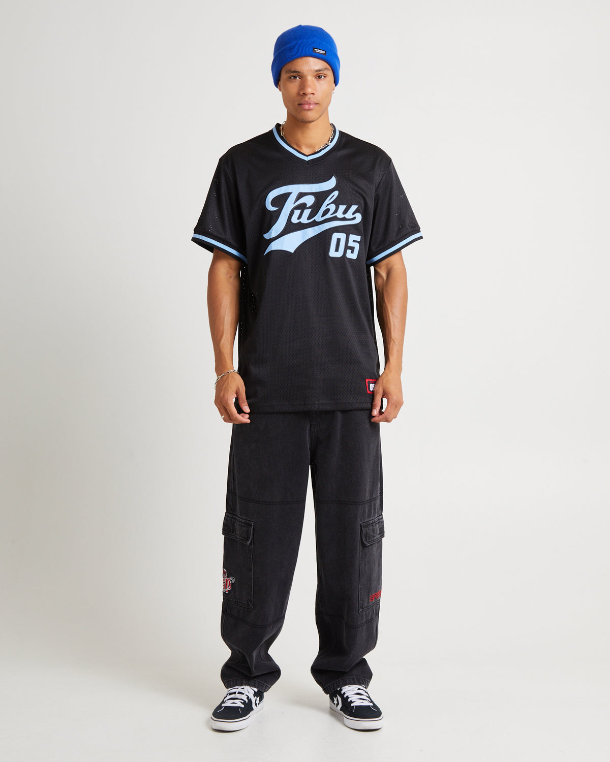 Varsity Mesh Short Sleeve T-Shirt Navy LIGHT NAVY
