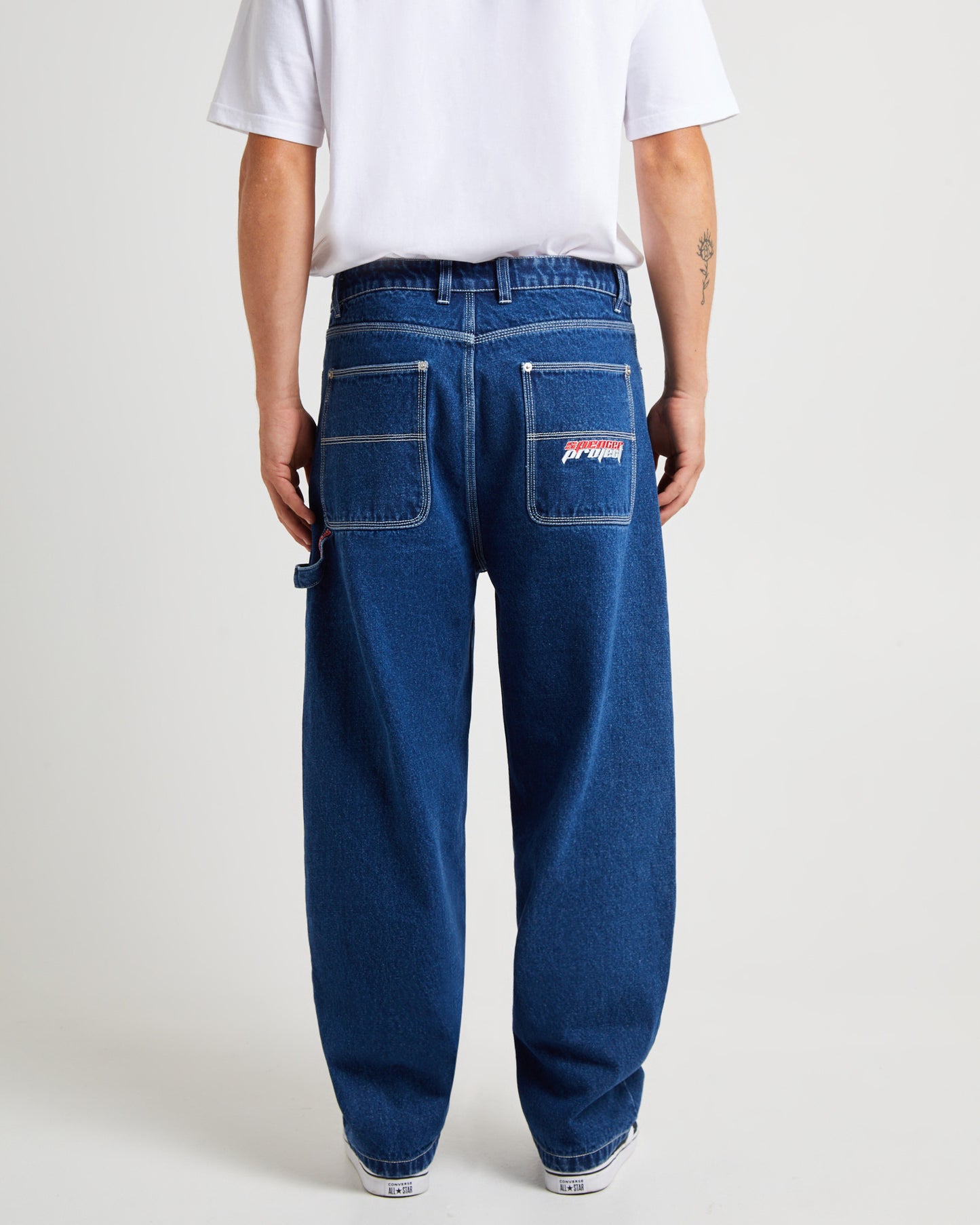 Kay Embroided Wide Leg Denim Pants