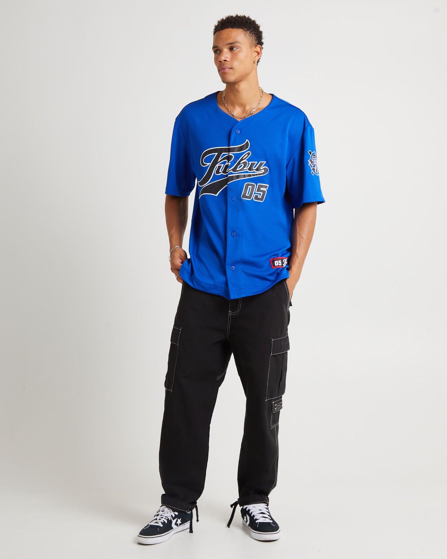 Varsity Baseball Jersey Blue