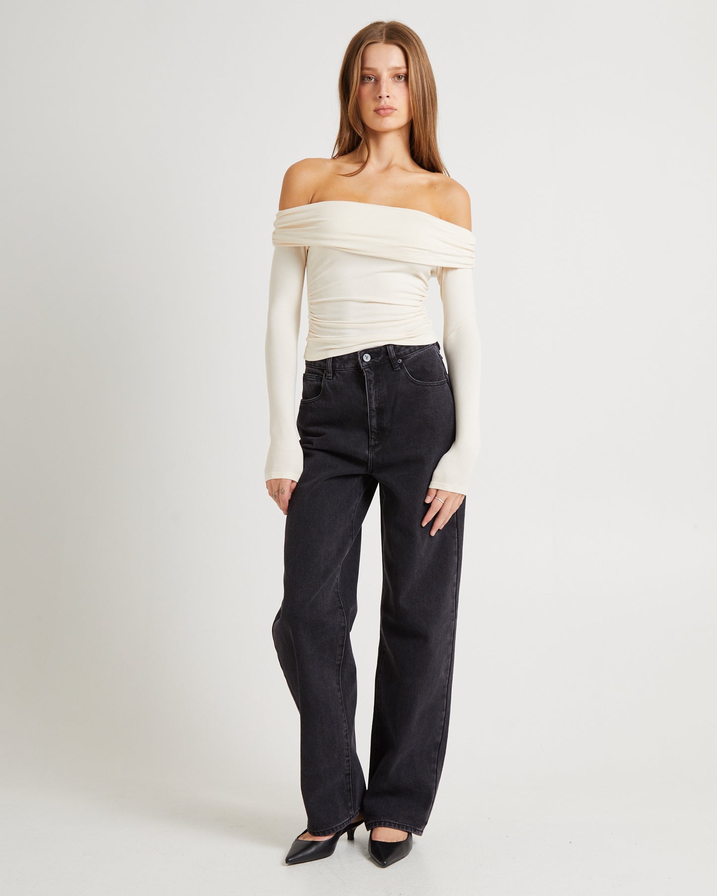 Kia Cold Shoulder Ruch Top