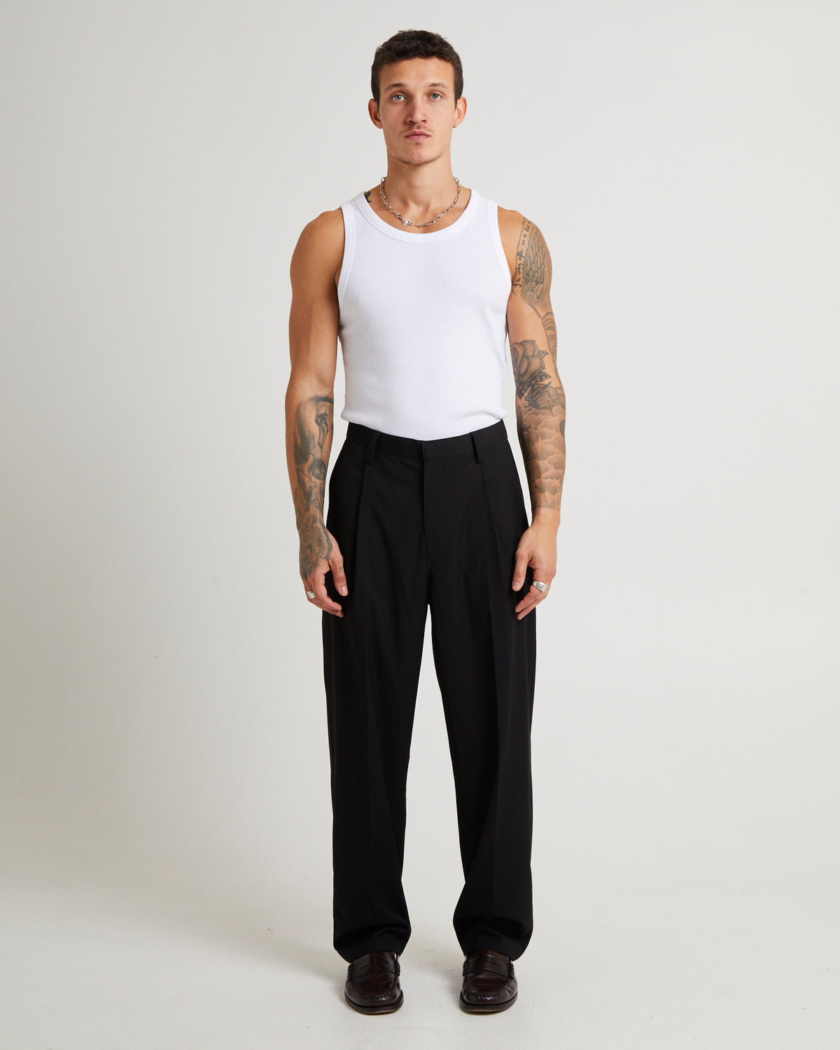 Blade Pleated Trouser BLACK