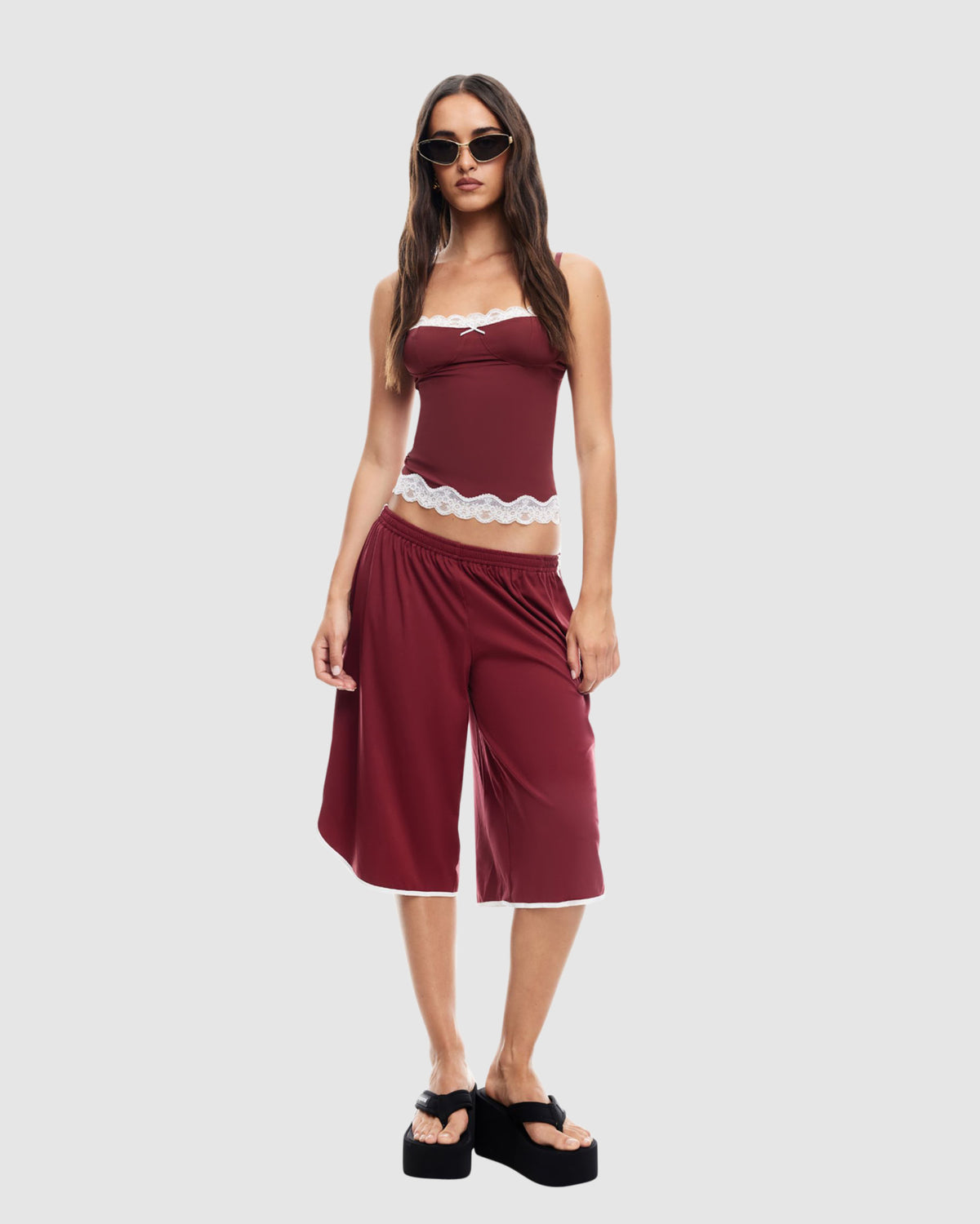 Top Model Cami Top BURGUNDY