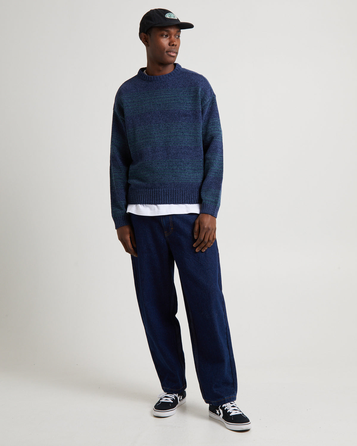 Blaze Stripe Long Sleeve Knit BLUE