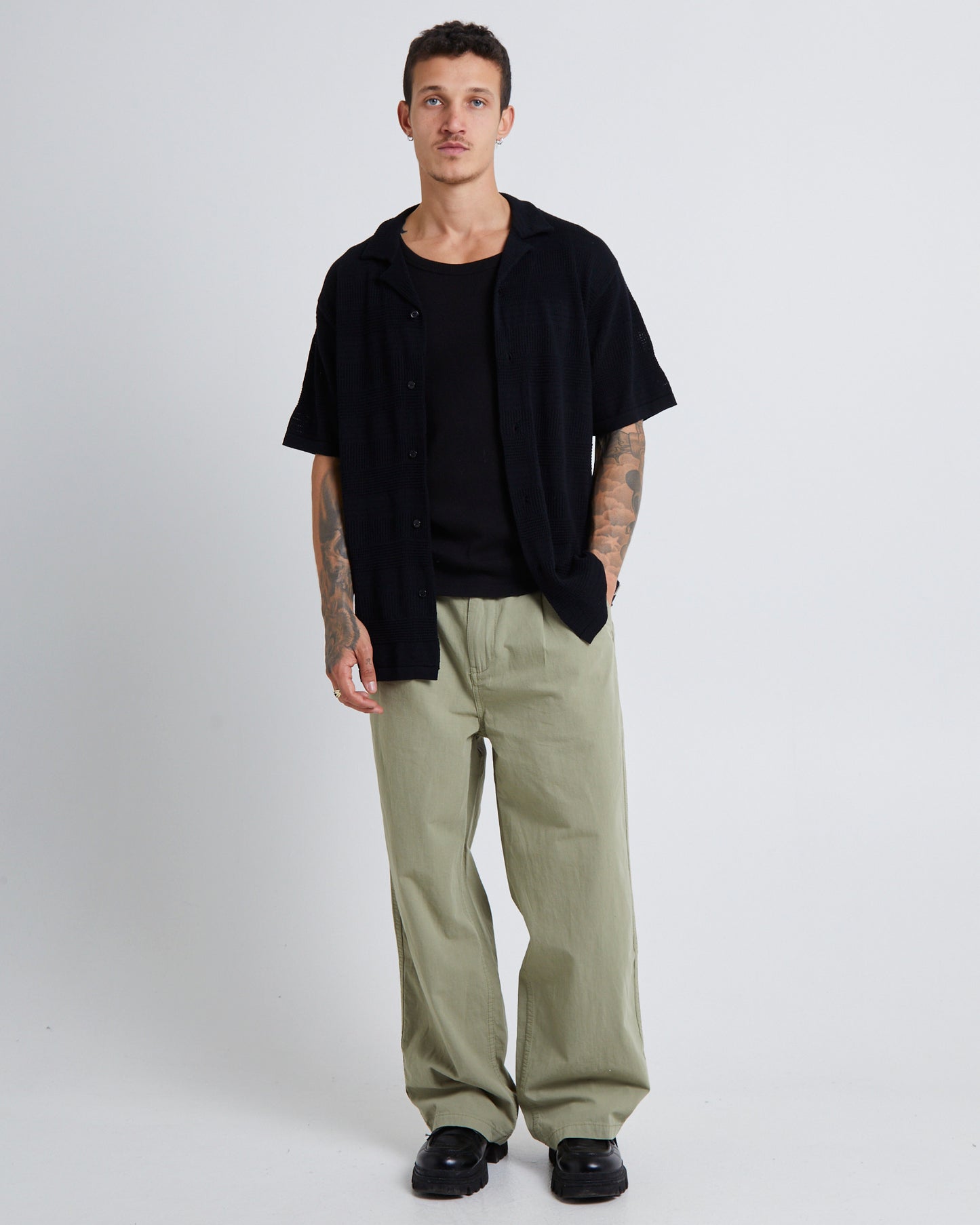 Knitted Short Sleeve Resort Shirt