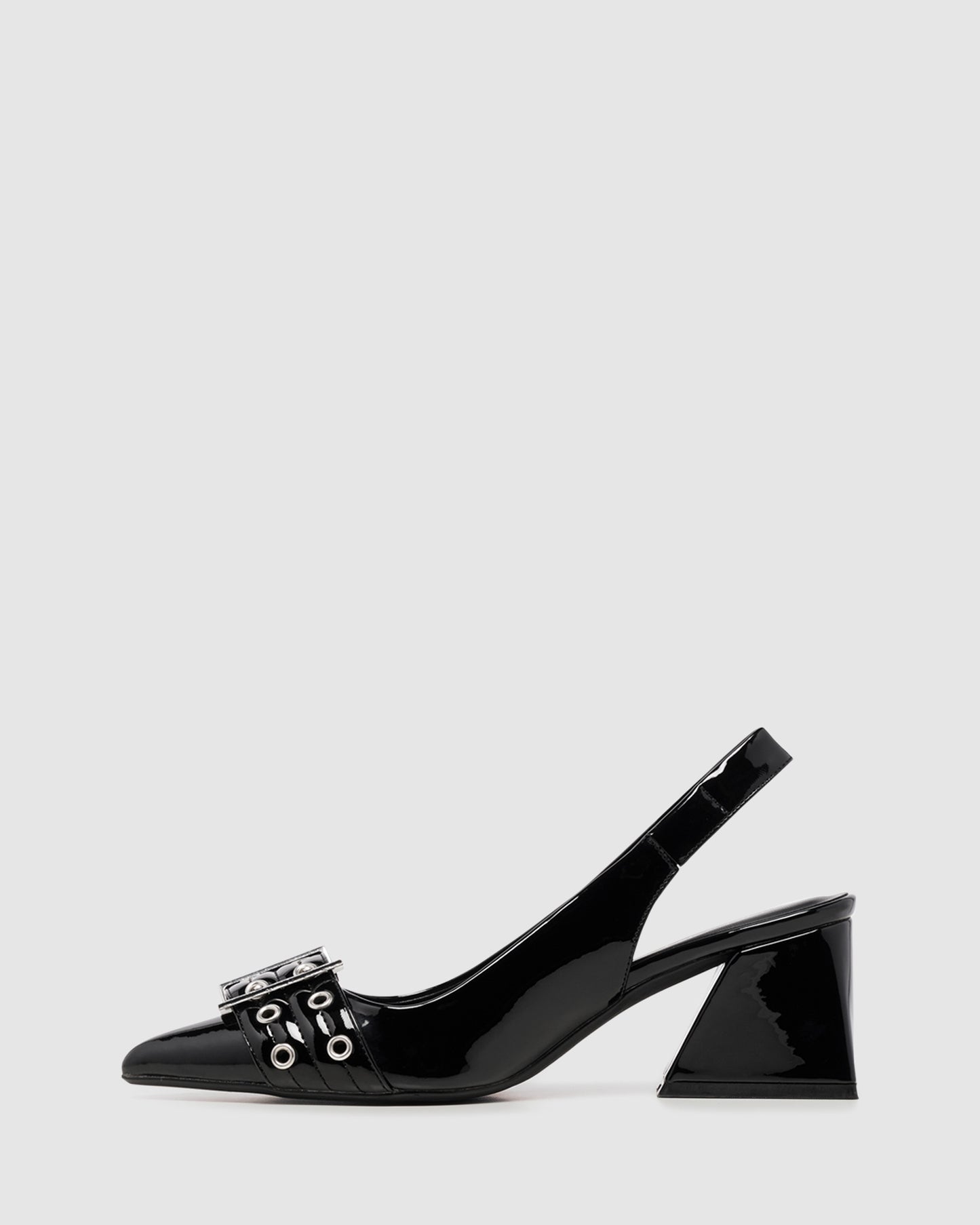 Slay Slingback Pump Black Patent