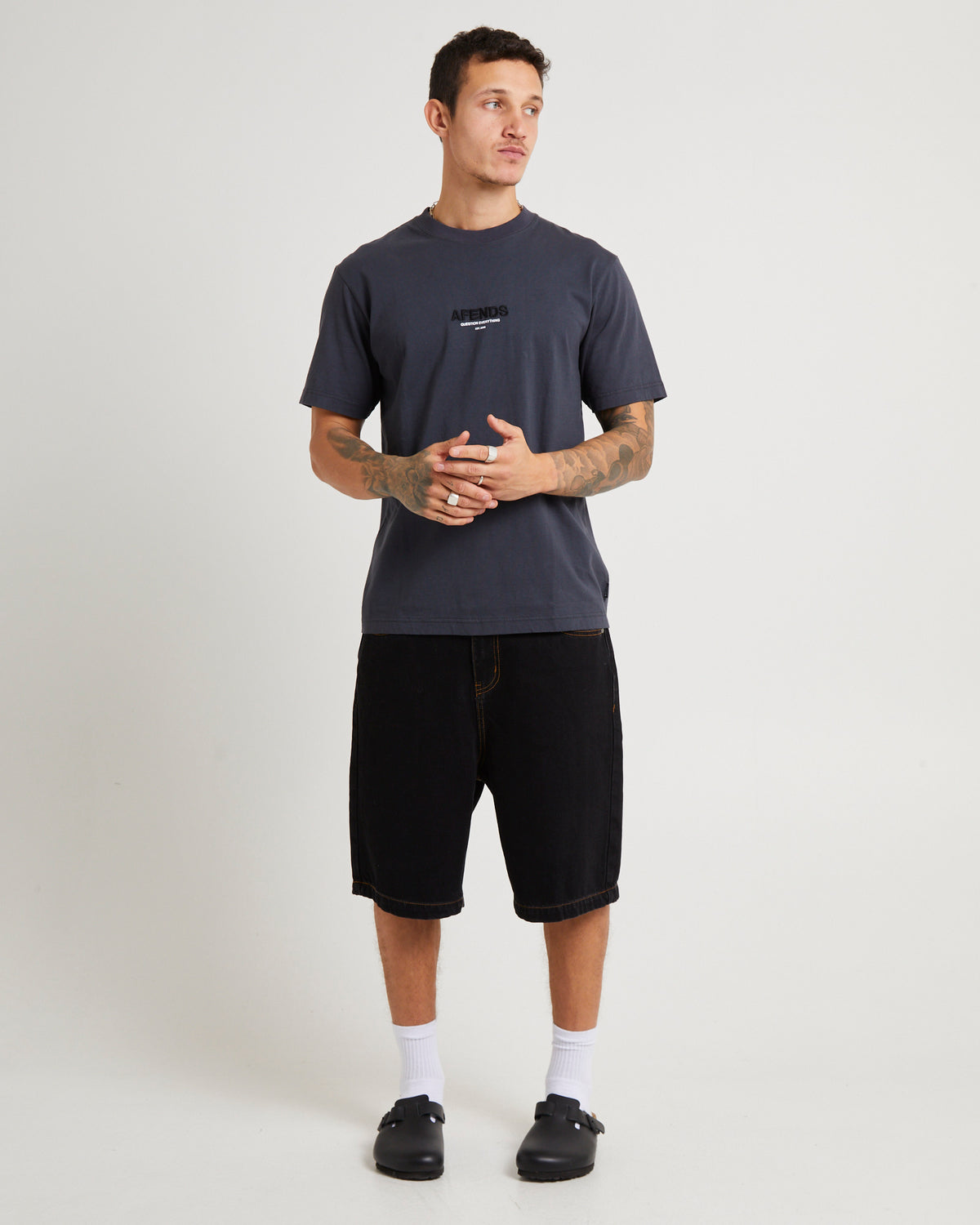 Vinyl Retro T-Shirt Charcoal