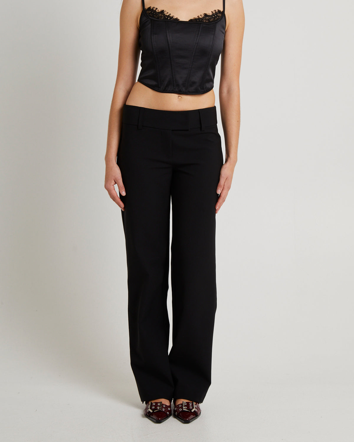 Jaylee Low Rise Pants BLACK