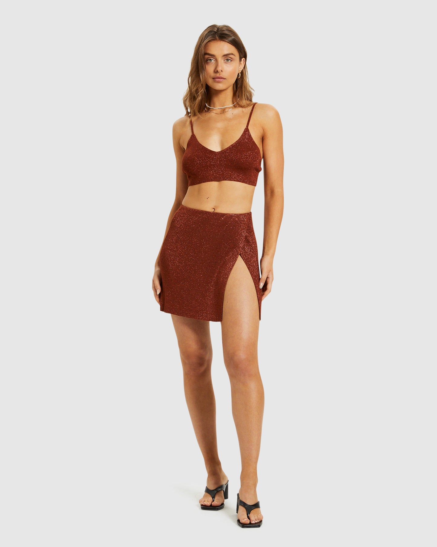 Jude Lurex Knit Crop Top