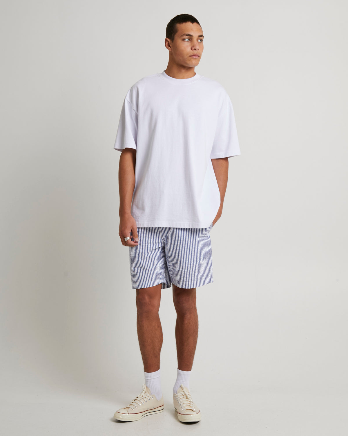 East Stripe Seersucker Short BLUE STRIPE