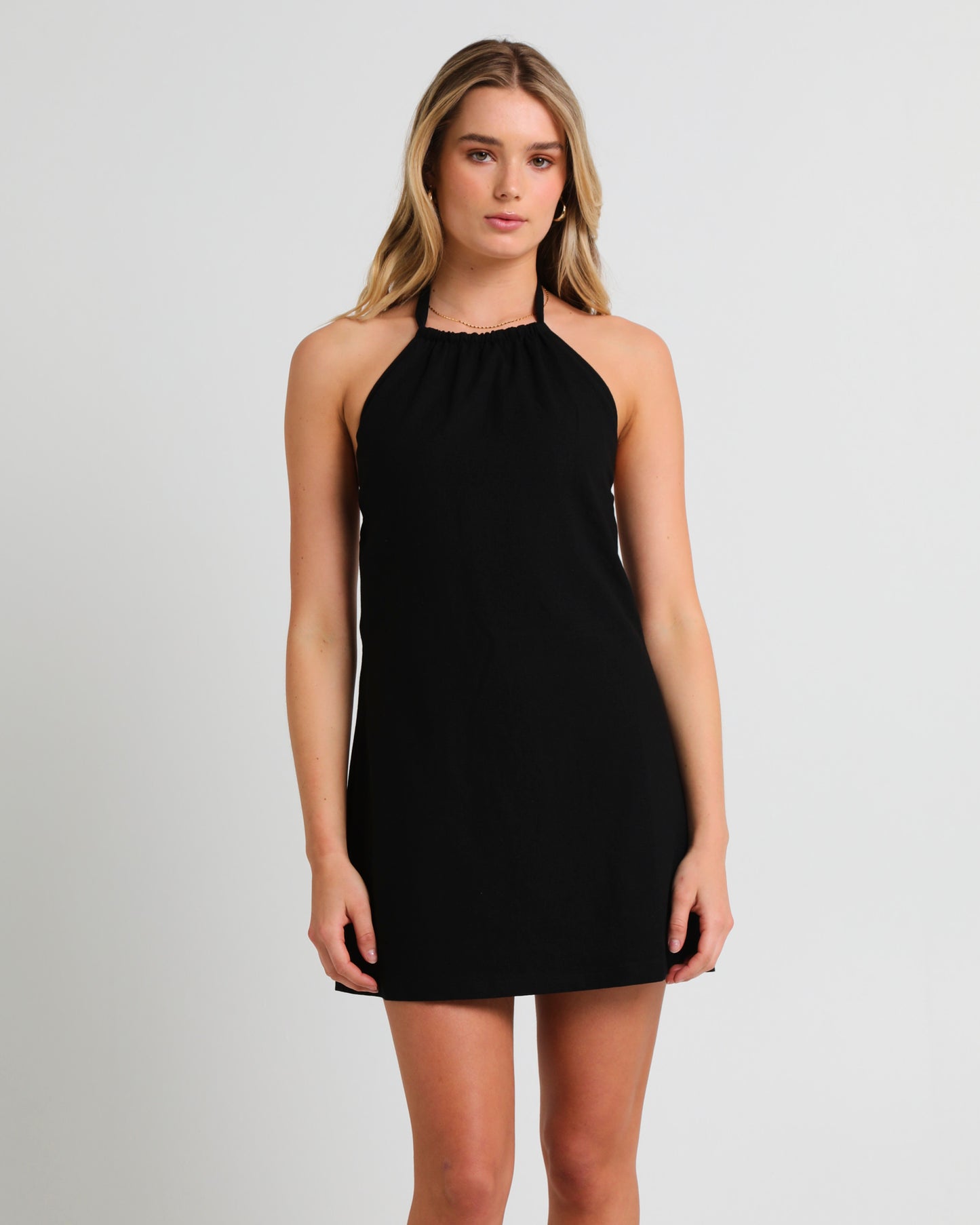 Halcyon Halter Linen Dress