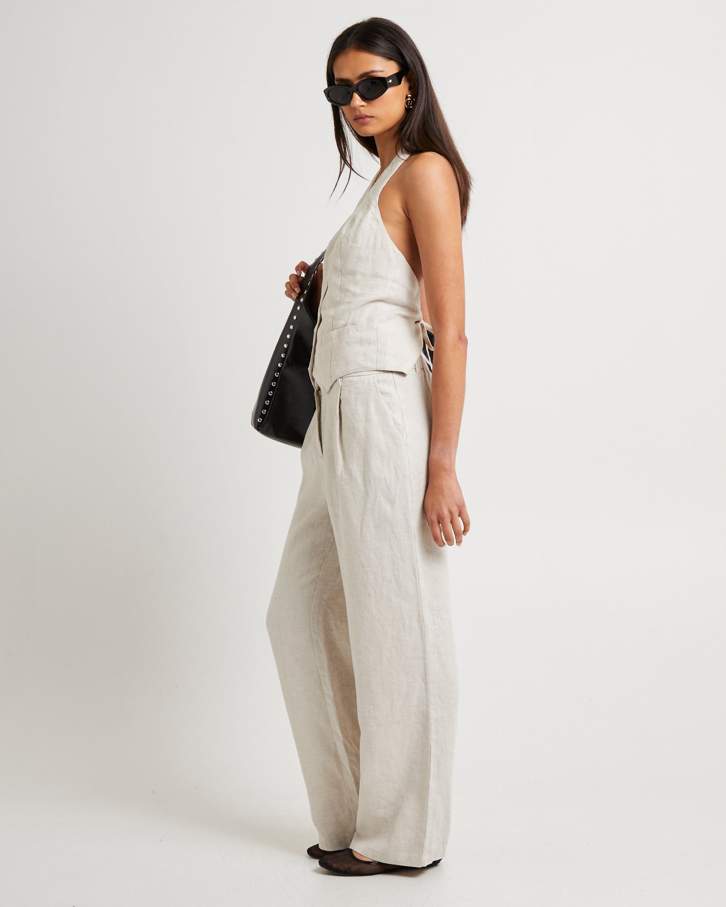 Naomi Linen Halter Vest