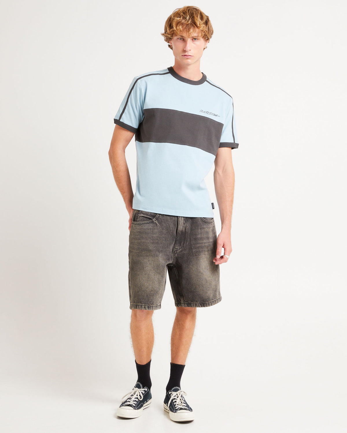 Knocker Vintage Denim Shorts DAZED BLACK